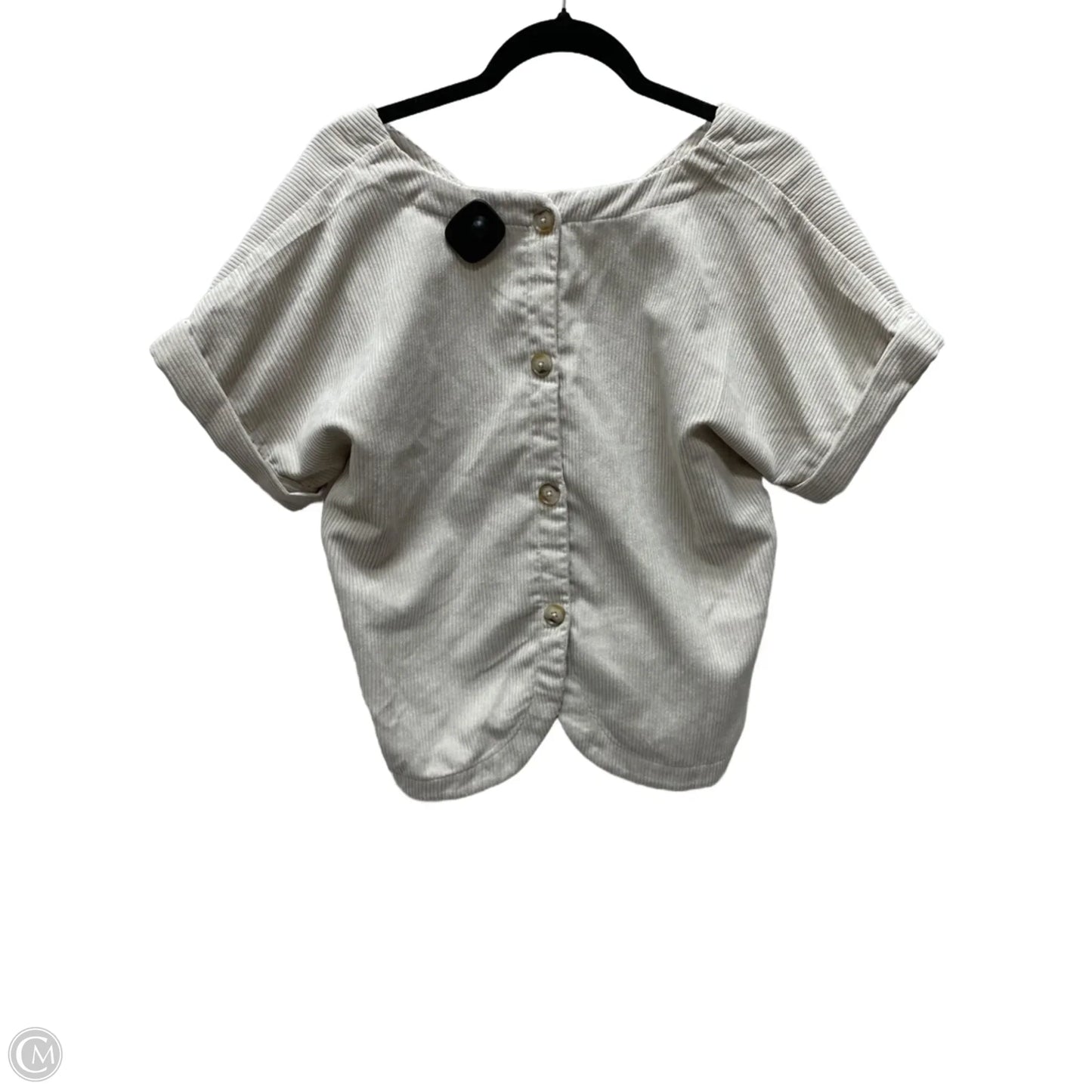 Top Short Sleeve By Madewell In Tan, Size: M