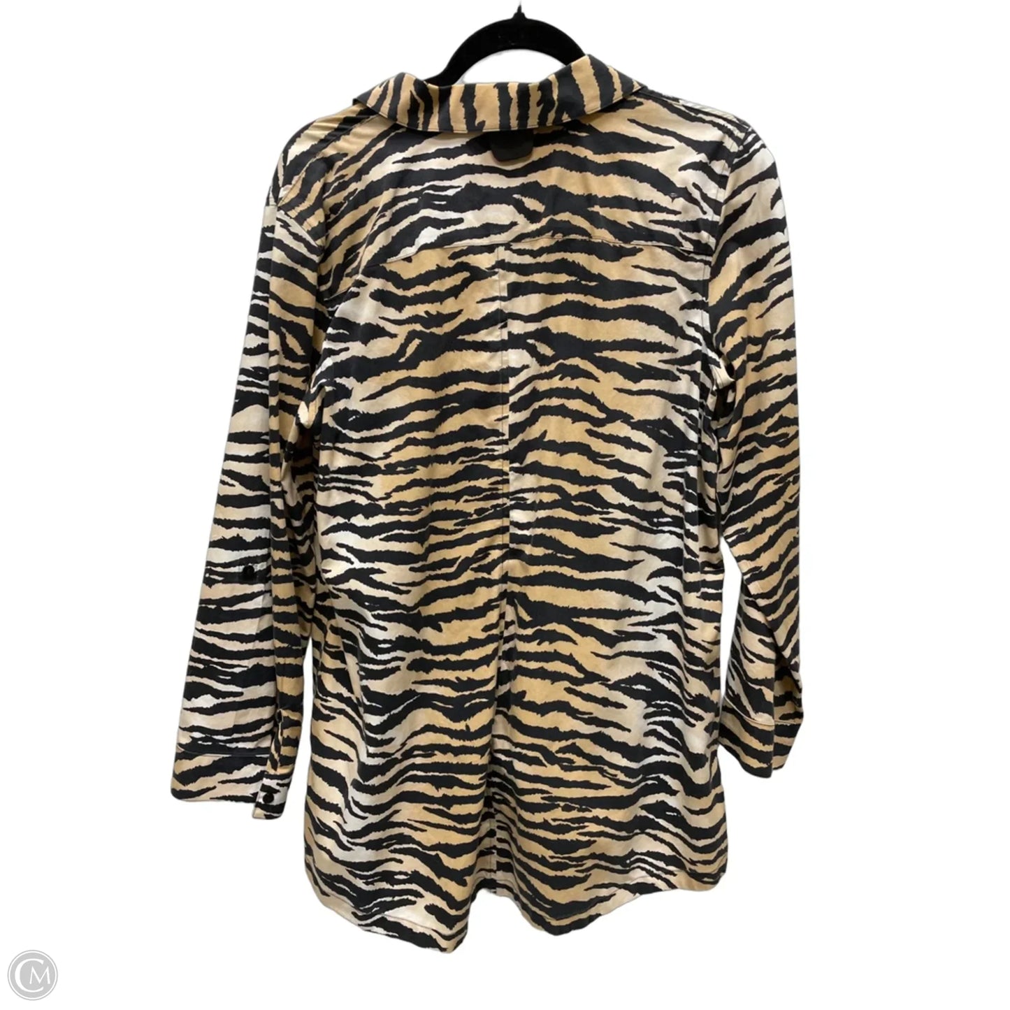 Tunic Long Sleeve By Chicos In Animal Print, Size: M