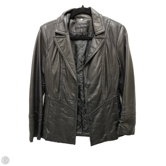 Jacket Leather By Jones New York In Black, Size: M