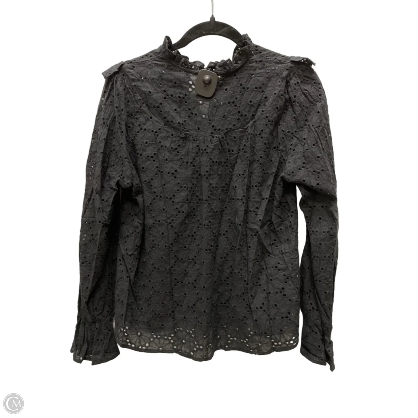 Top Long Sleeve By Andree By Unit In Black, Size: S