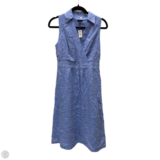 Dress Casual Midi By Talbots In Blue & White, Size: Xs