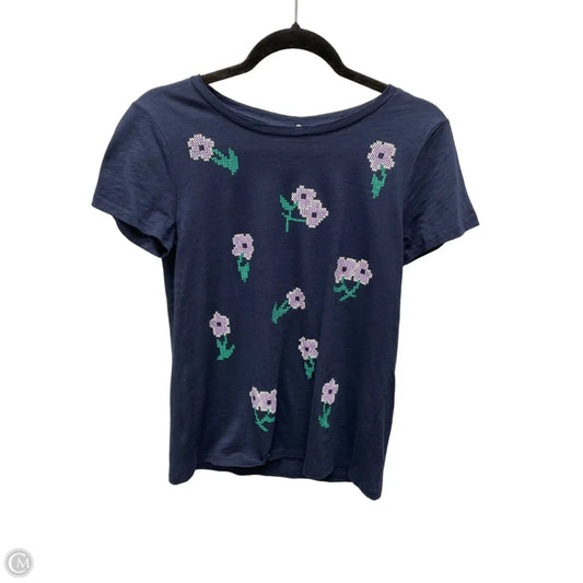 Top Short Sleeve By Loft In Floral Print, Size: S
