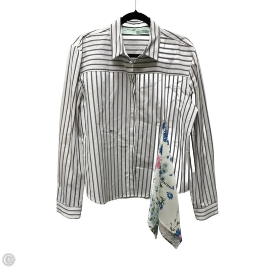 Blouse Luxury Designer By Off-white In Striped Pattern, Size: Xl