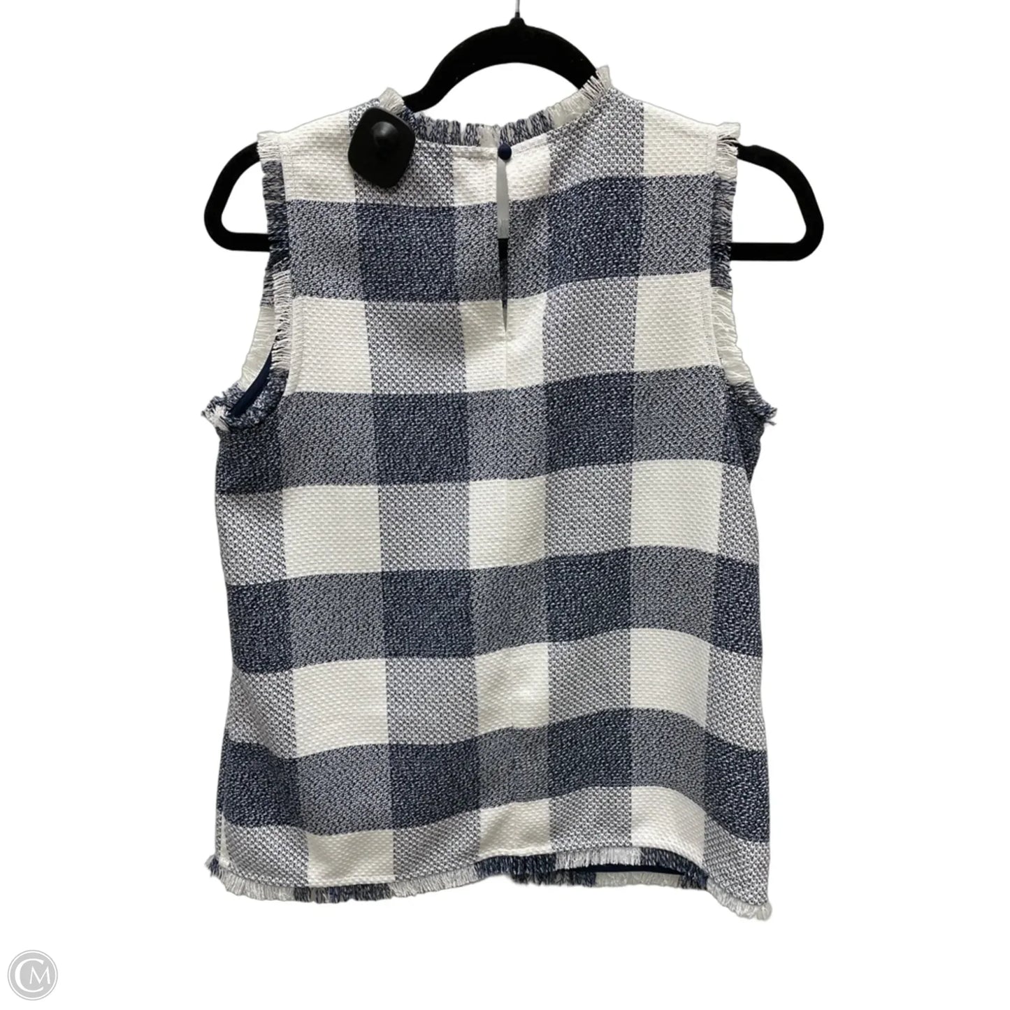 Top Sleeveless By Banana Republic In Checkered Pattern, Size: S