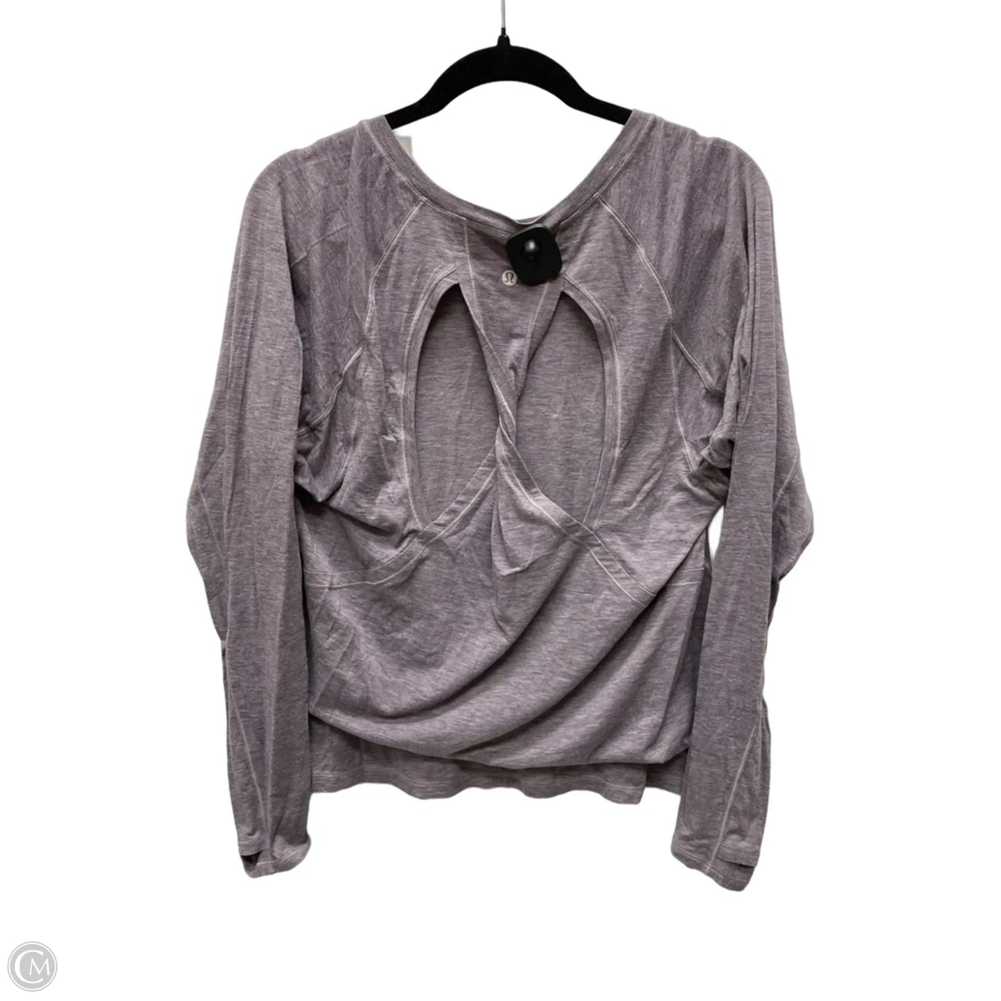 Athletic Top Long Sleeve Crewneck By Lululemon In Purple, Size: L