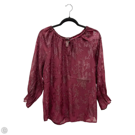 Blouse 3/4 Sleeve By Chicos In Red, Size: M