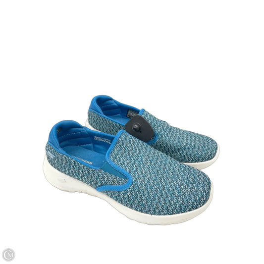 Shoes Sneakers By Skechers In Black & Blue, Size: 6.5