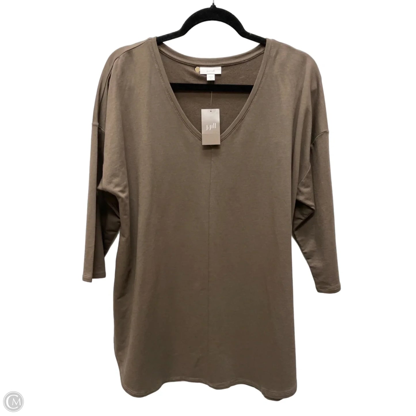 Top Short Sleeve By J. Jill In Brown, Size: M