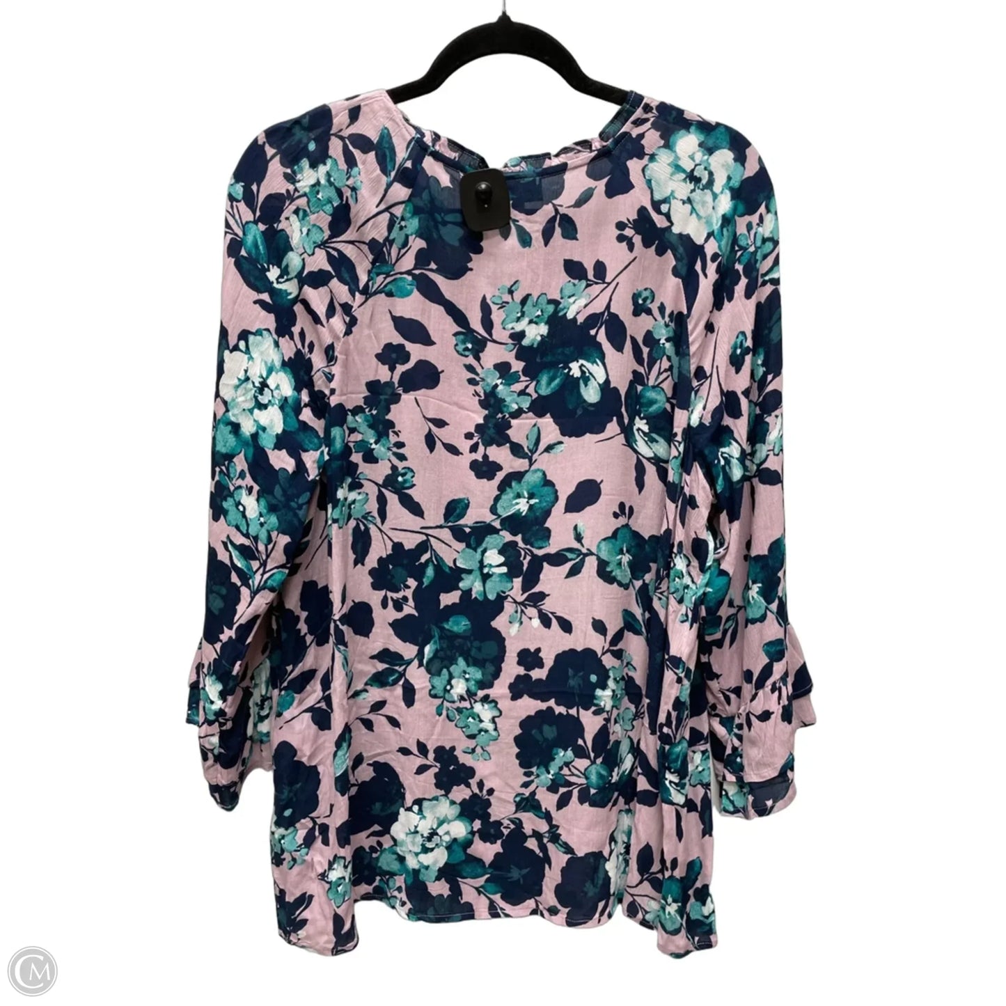 Blouse Long Sleeve By J. Jill In Floral Print, Size: L