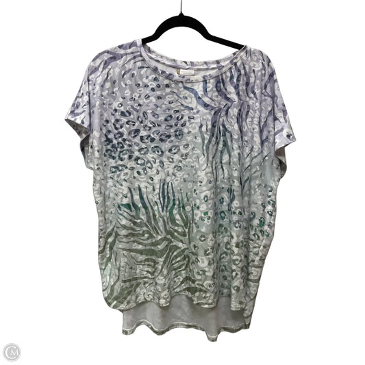 Top Short Sleeve By Chicos In Multi-colored, Size: M