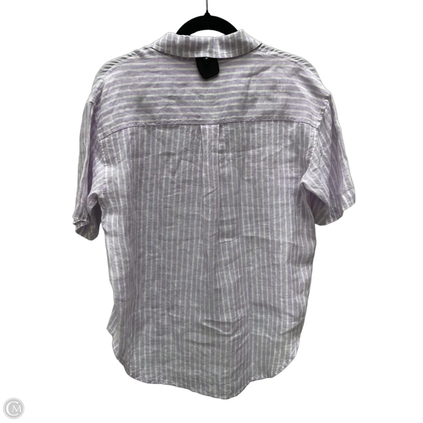 Blouse Short Sleeve By Cma In Striped Pattern, Size: S