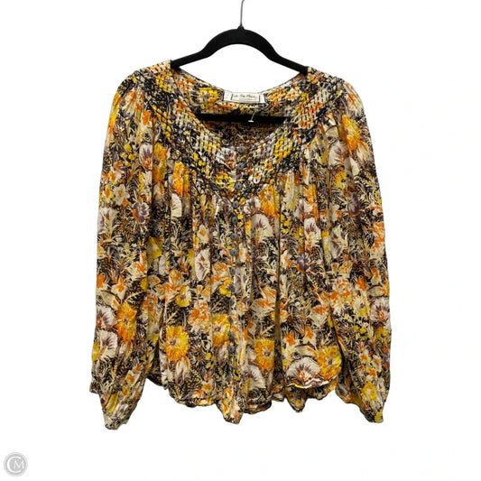 Blouse Long Sleeve By We The Free In Floral Print, Size: S