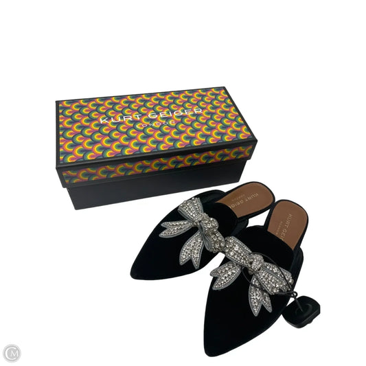 Shoes Flats By Kurt Geiger London In Black & Silver, Size: 7.5