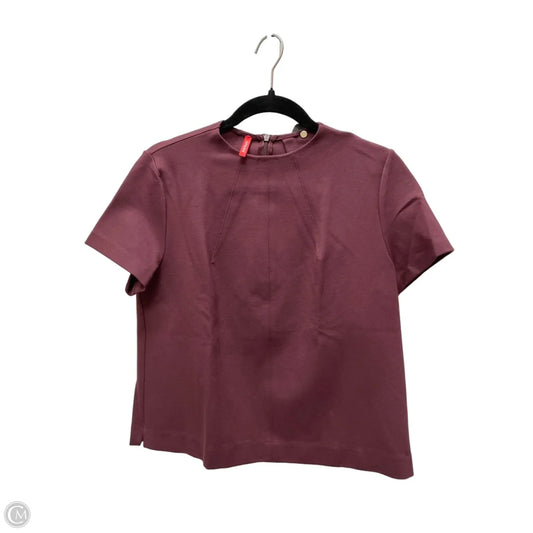 Top Short Sleeve By Spanx In Maroon, Size: M