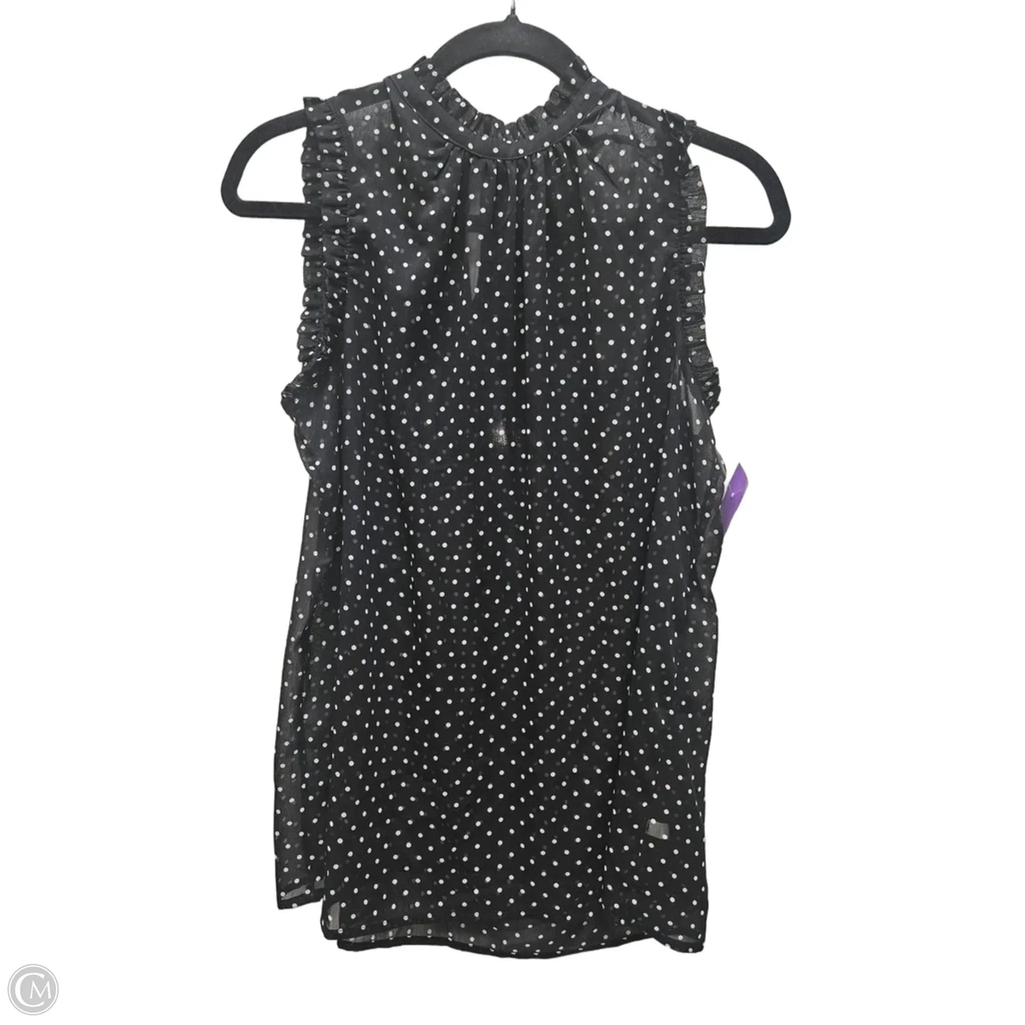 Blouse Sleeveless By Who What Wear In Polkadot Pattern, Size: M