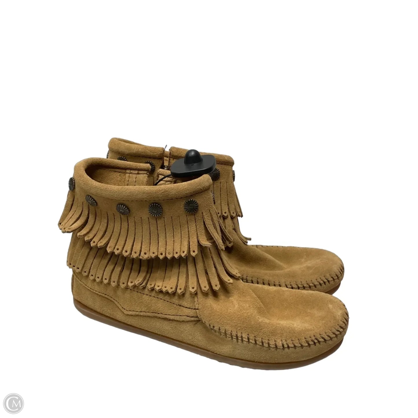 Boots Ankle Flats By Minnetonka In Brown, Size: 8.5