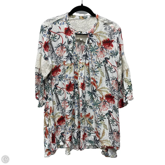 Top Short Sleeve By Umgee In Floral Print, Size: S