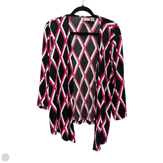 Cardigan By Chicos In Geometric Pattern, Size: L