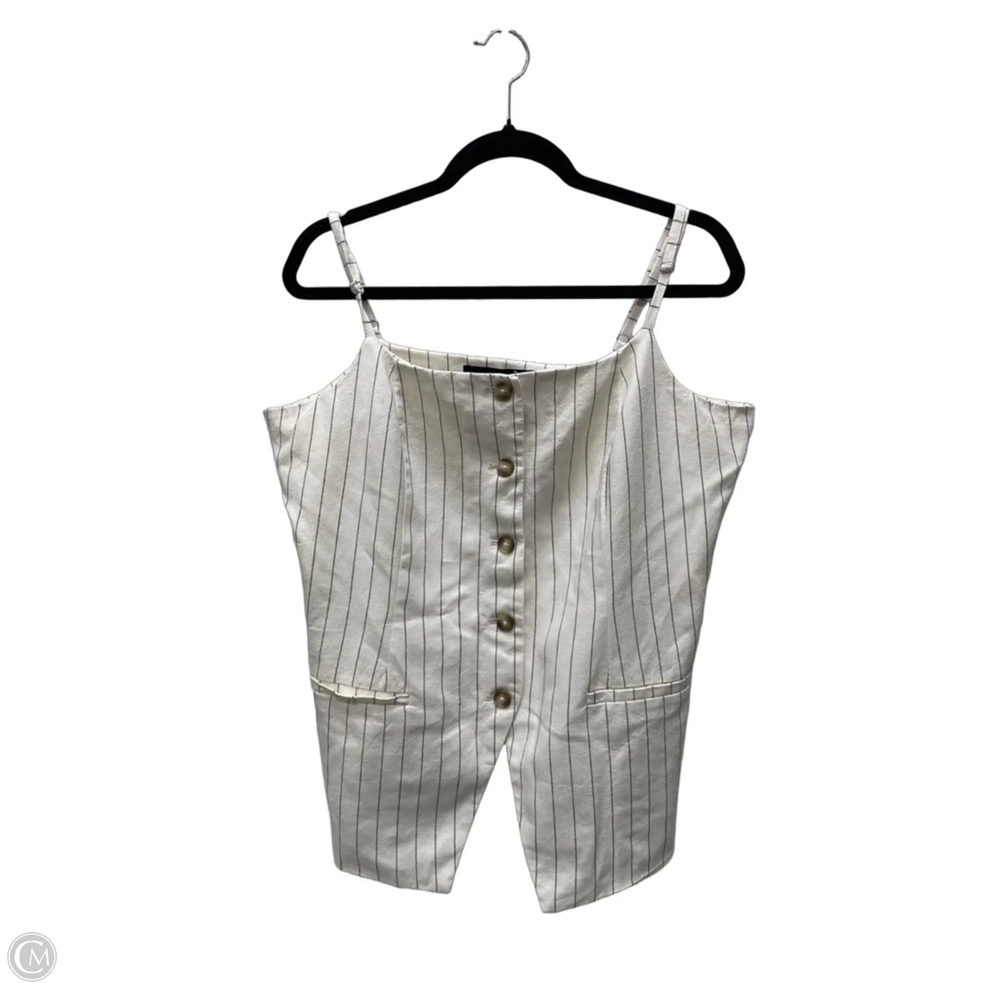 Top Sleeveless By Scoop In Striped Pattern, Size: Xl