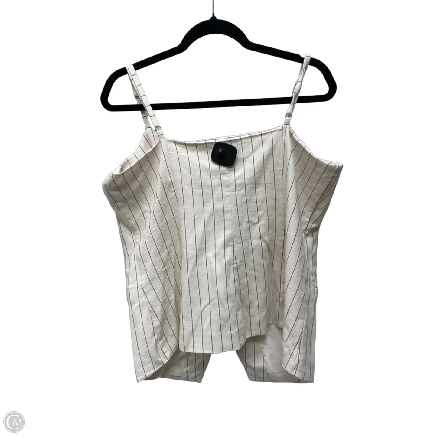 Top Sleeveless By Scoop In Striped Pattern, Size: Xl