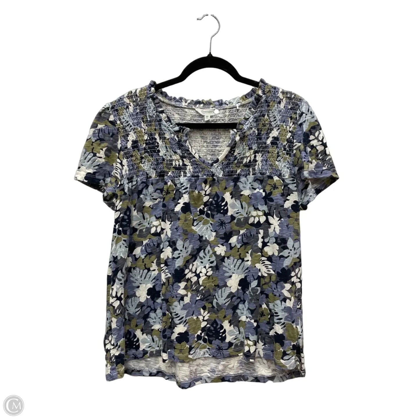 Top 2pc 3/4 Sleeve By Clothes Mentor In Floral Print, Size: Xl