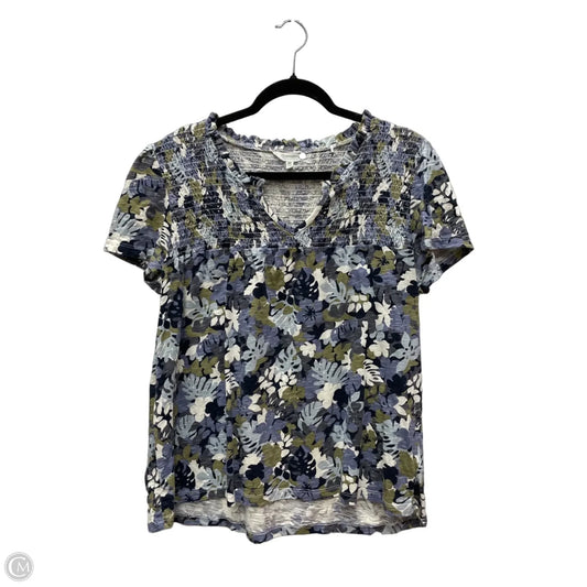 Top 2pc 3/4 Sleeve By Clothes Mentor In Floral Print, Size: Xl