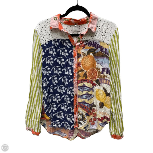 Top Long Sleeve By Maeve In Multi-colored, Size: L
