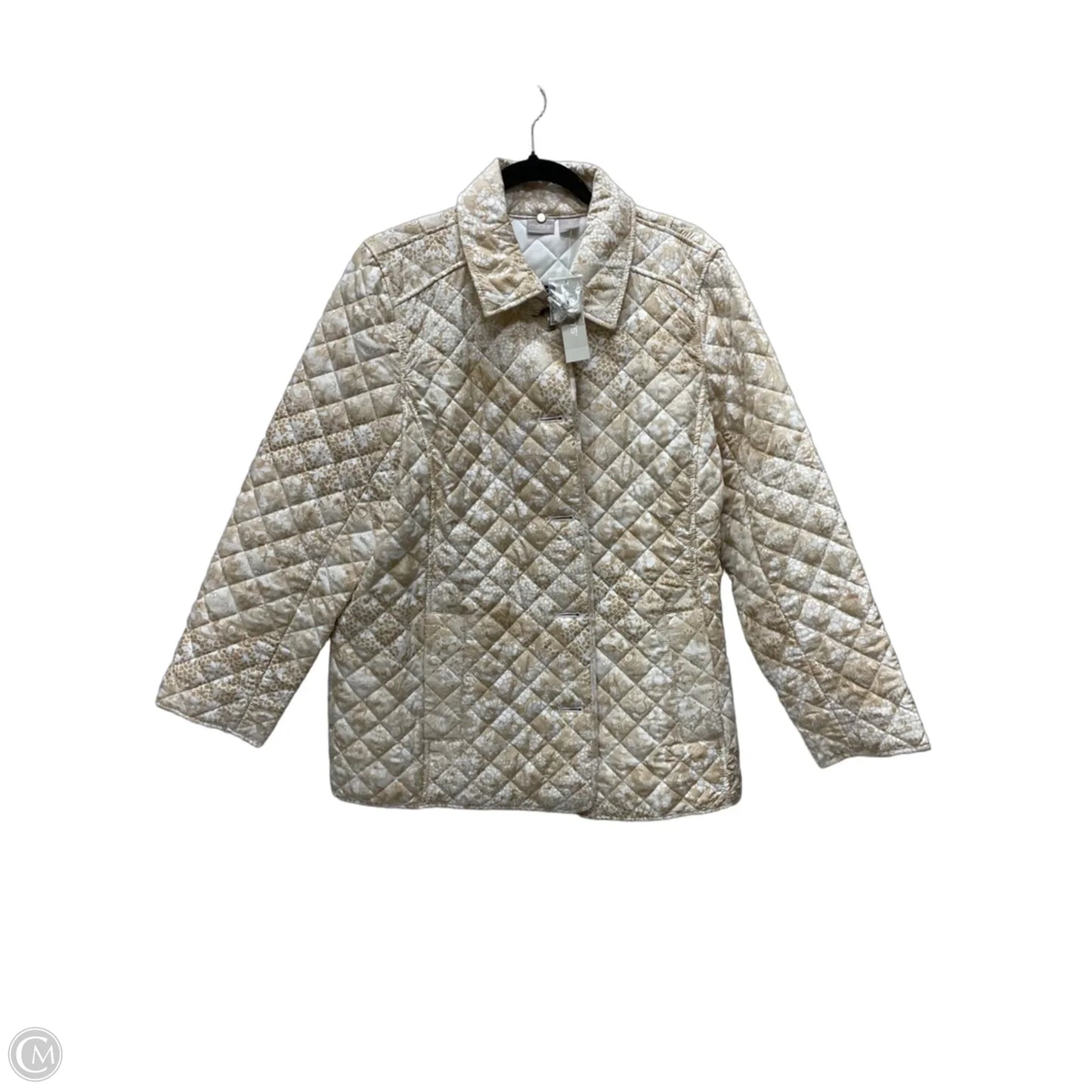 Jacket Other By Chicos In Tan & White, Size: Xl