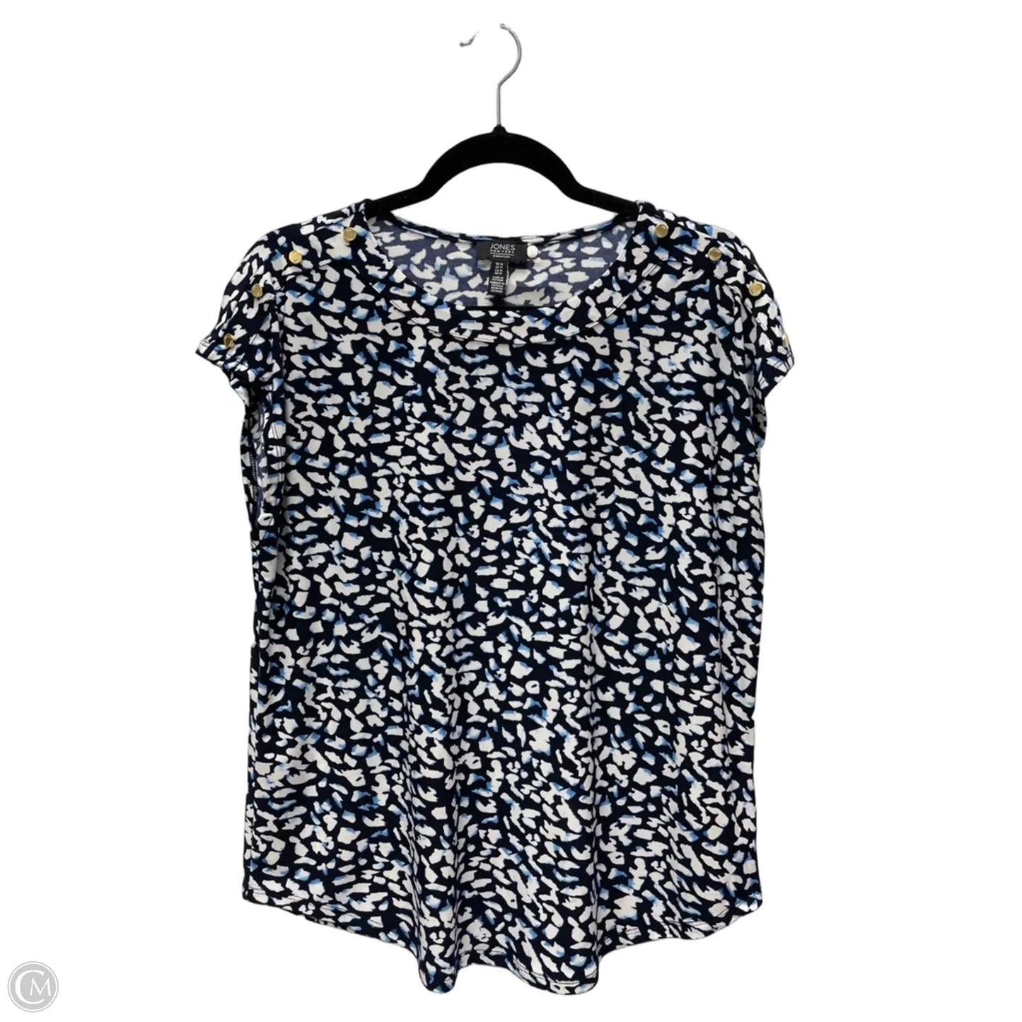 Top Sleeveless By Jones New York In Blue & White, Size: M