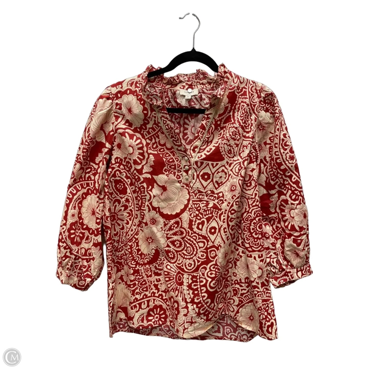Top 3/4 Sleeve By Umgee In Floral Print, Size: M