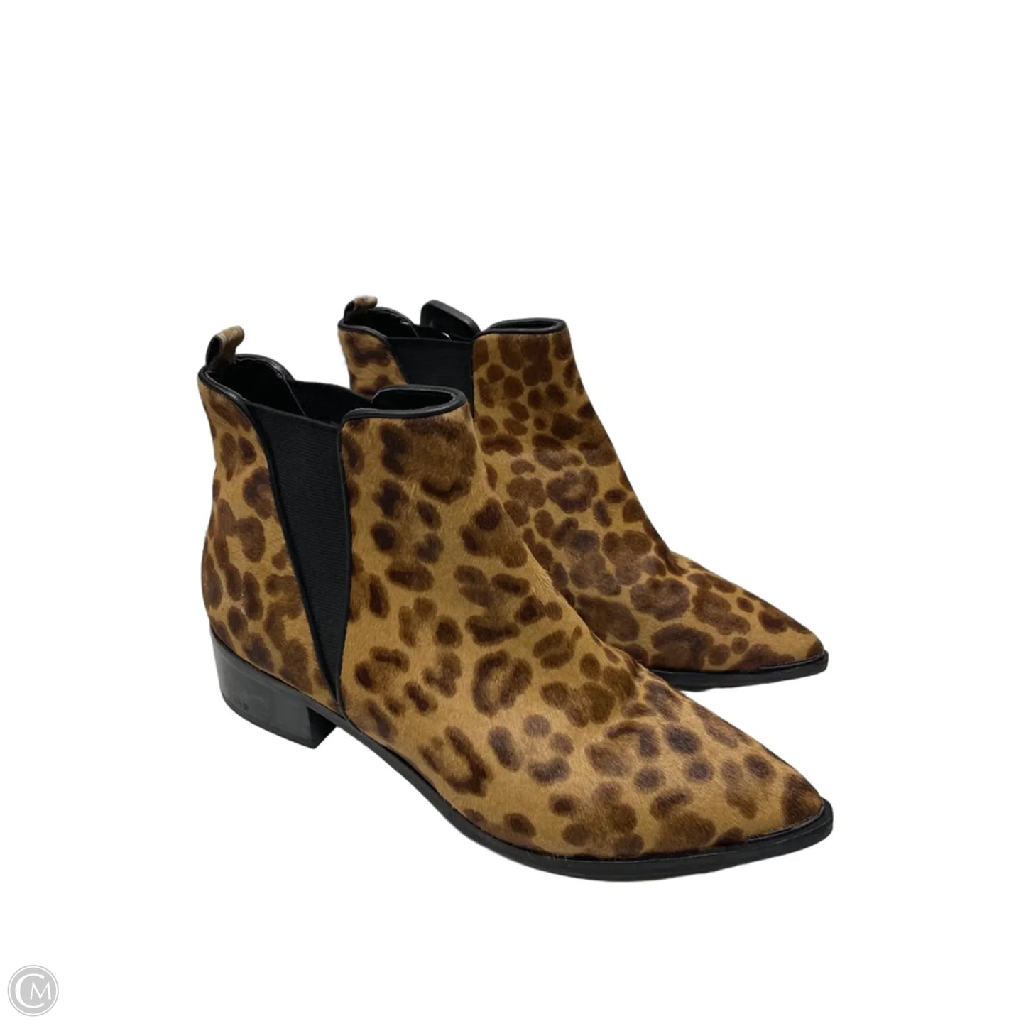 Boots Ankle Heels By Marc Fisher In Animal Print, Size: 8.5