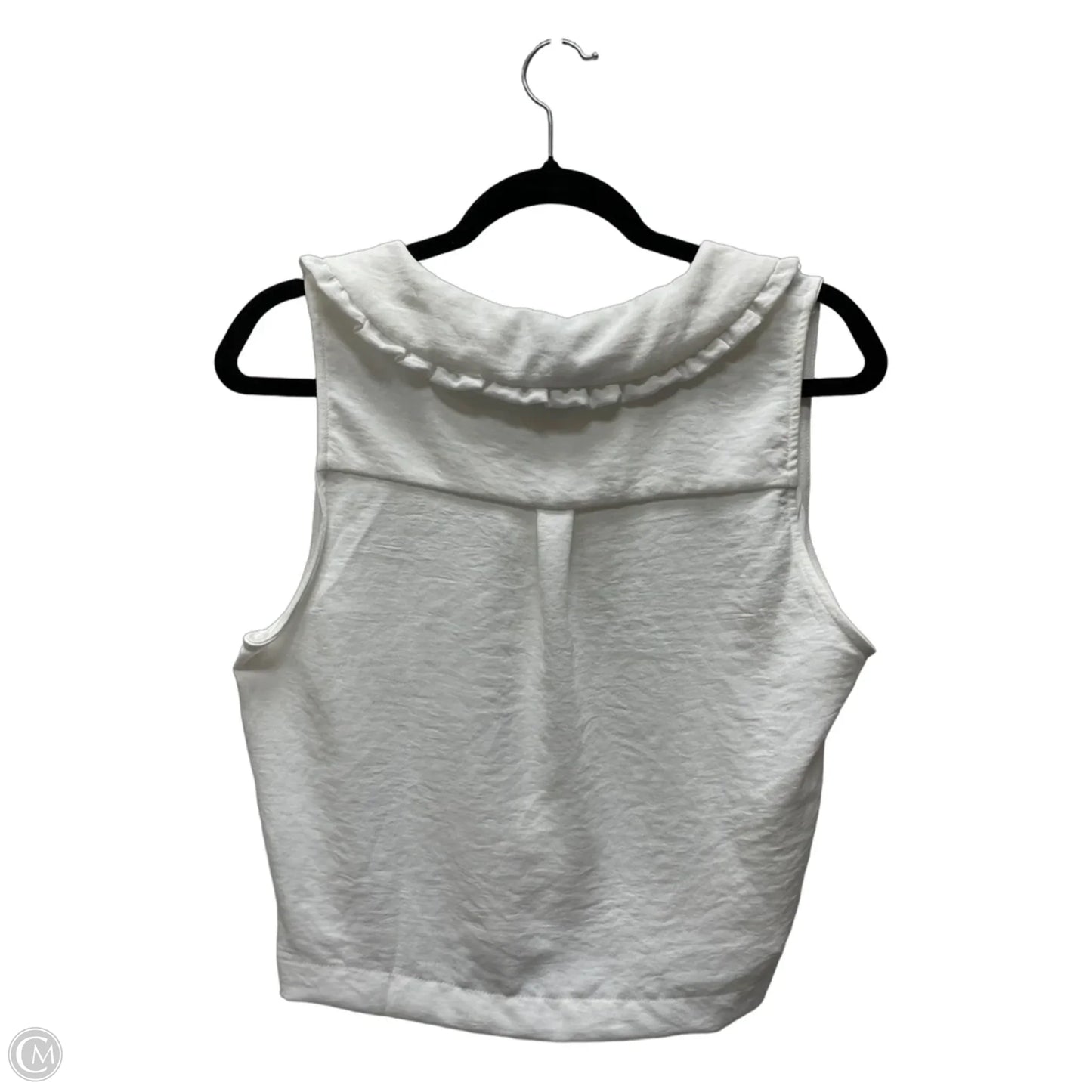 Blouse Sleeveless By Monteau In White, Size: Xl