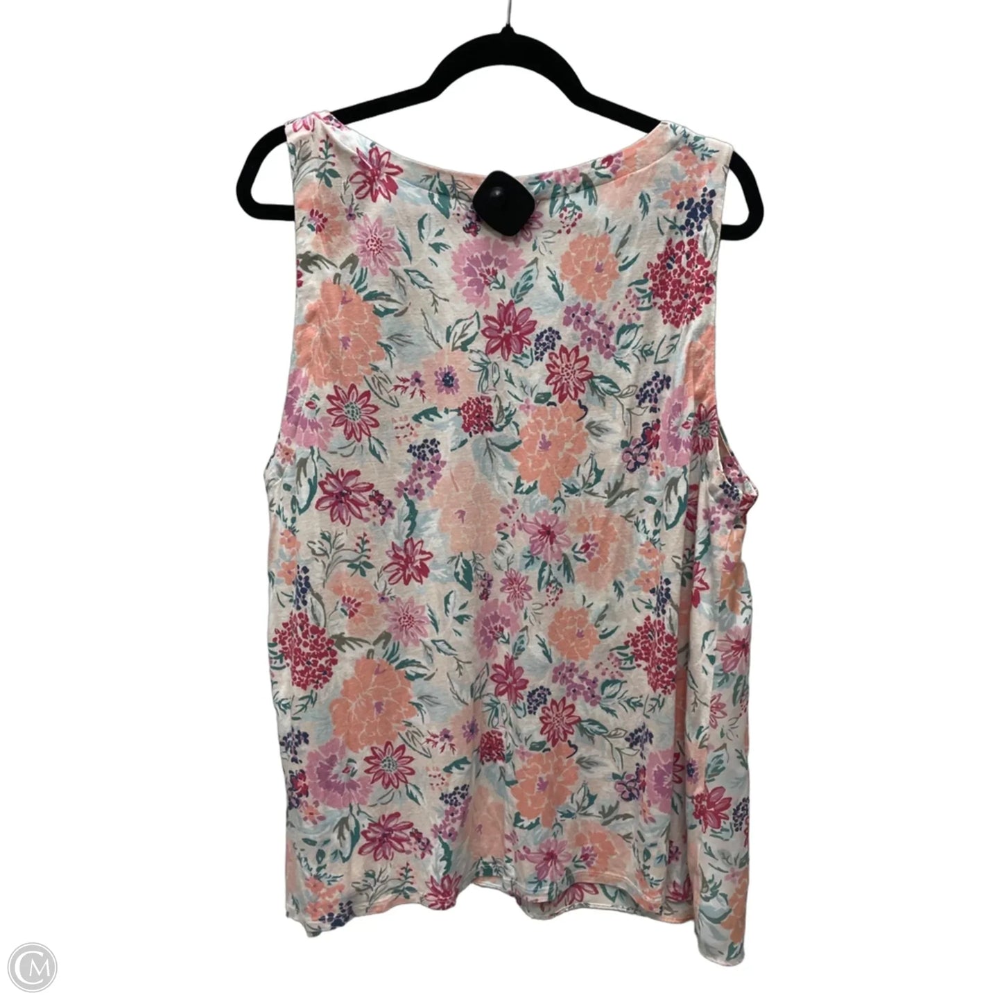 Top Sleeveless By Loft In Floral Print, Size: 2x