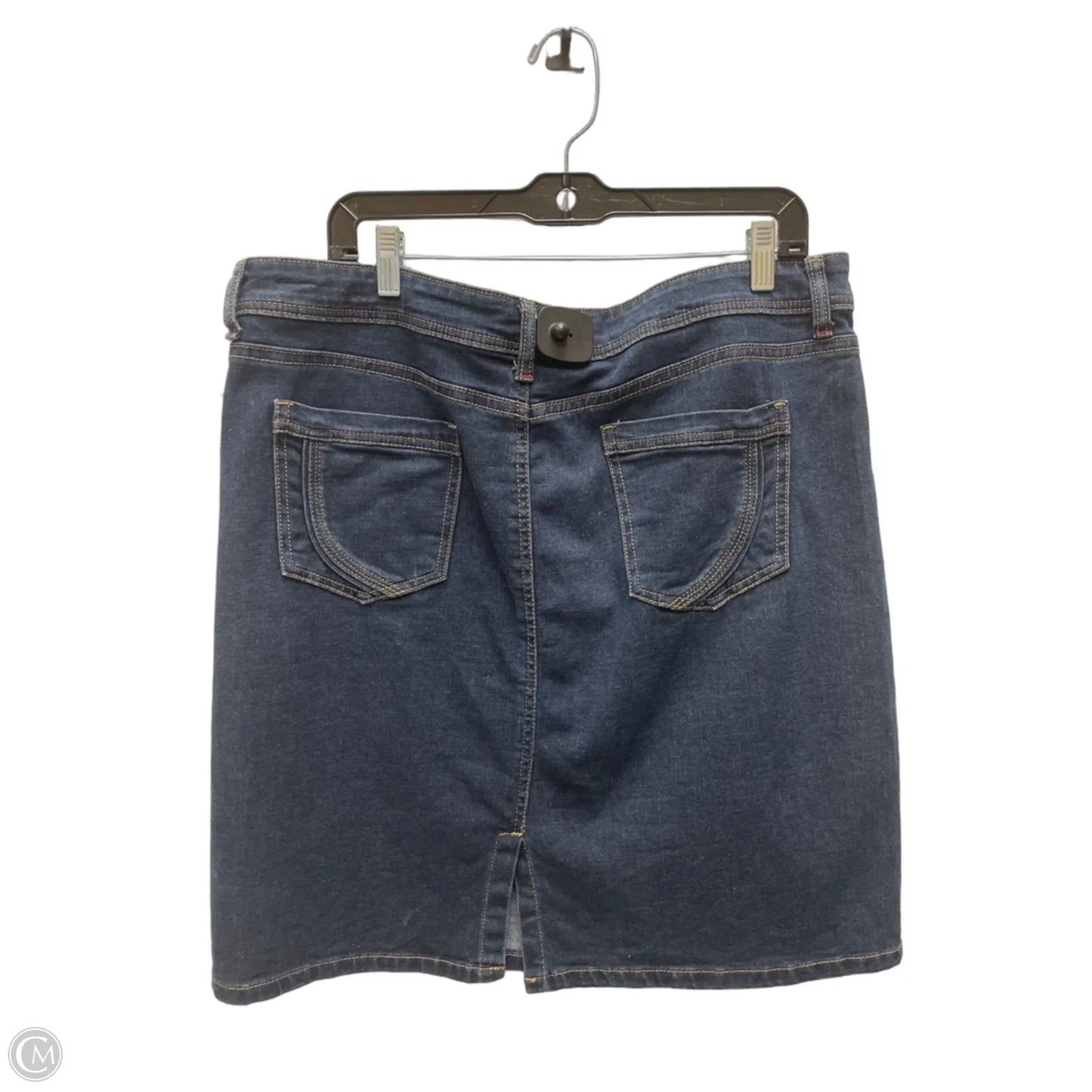 Skirt Mini & Short By Wrangler In Blue Denim, Size: 14