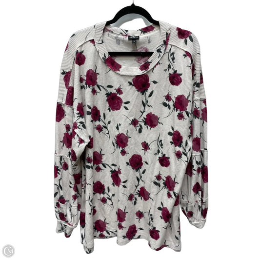 Top Long Sleeve By Torrid In Floral Print, Size: 2x