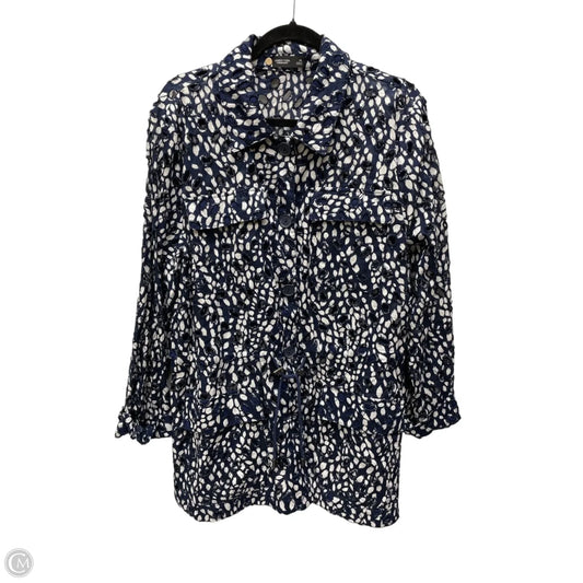 Jacket Other By Simply Vera In Blue & White, Size: Xl