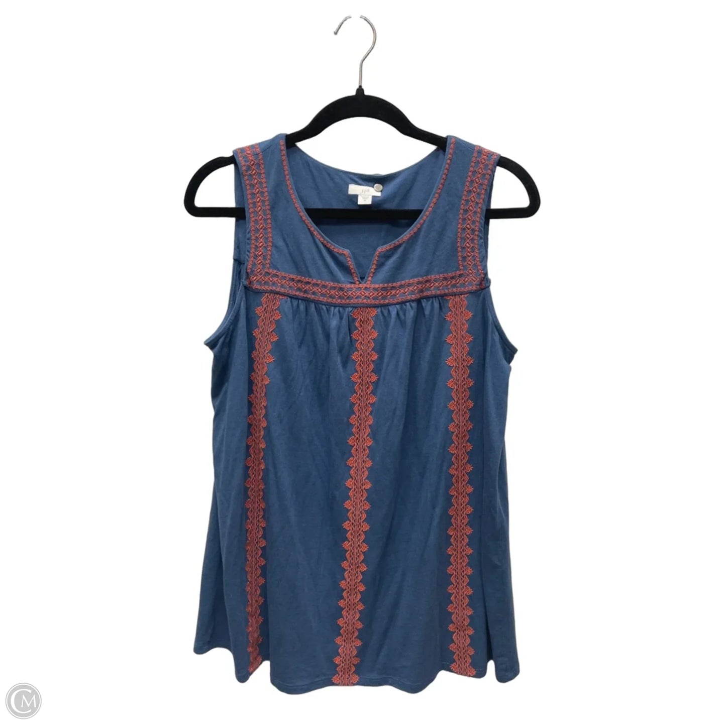 Top Sleeveless By J. Jill In Blue & Orange, Size: M