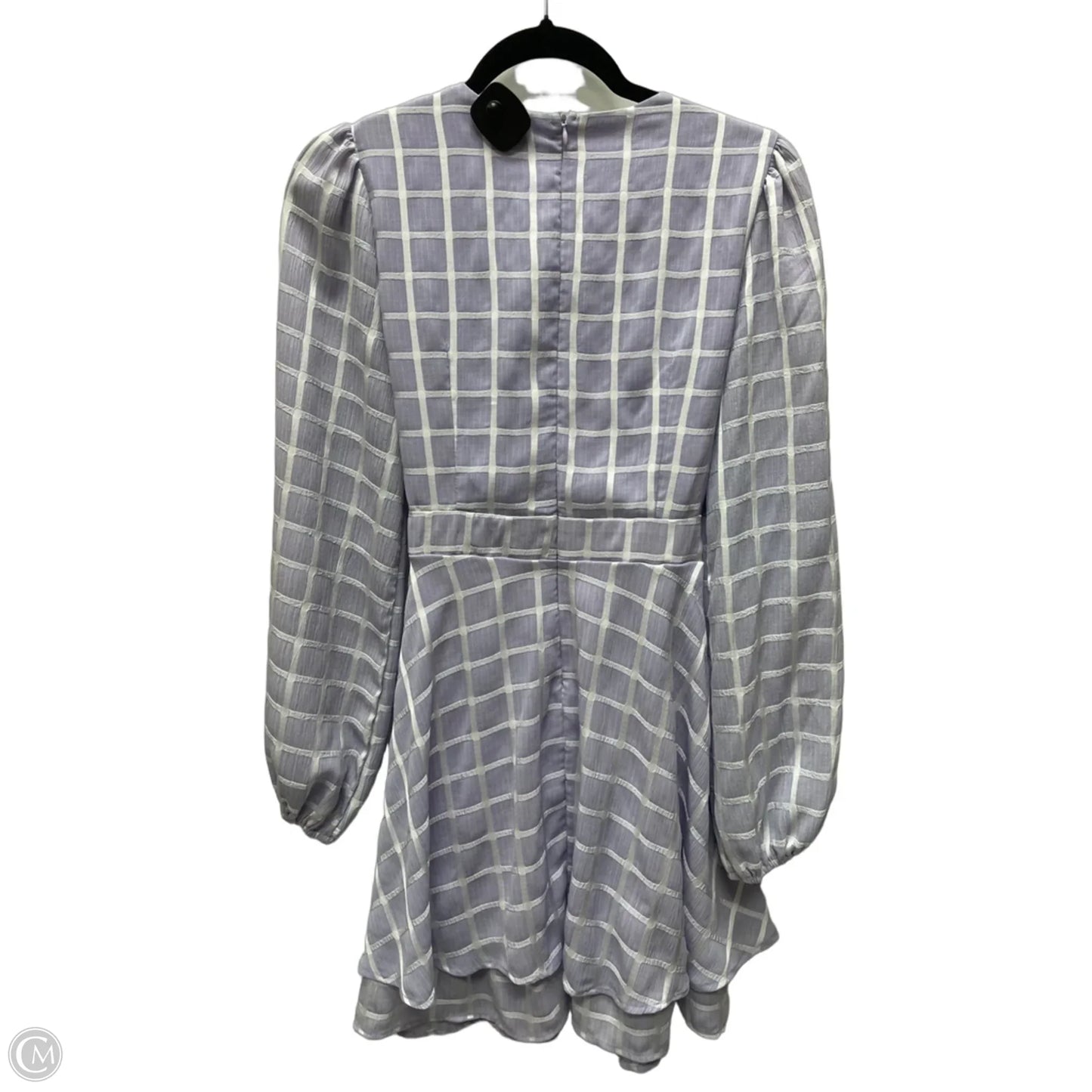 Dress Casual Short By ALLISON & KELLY  In Purple & White, Size: L