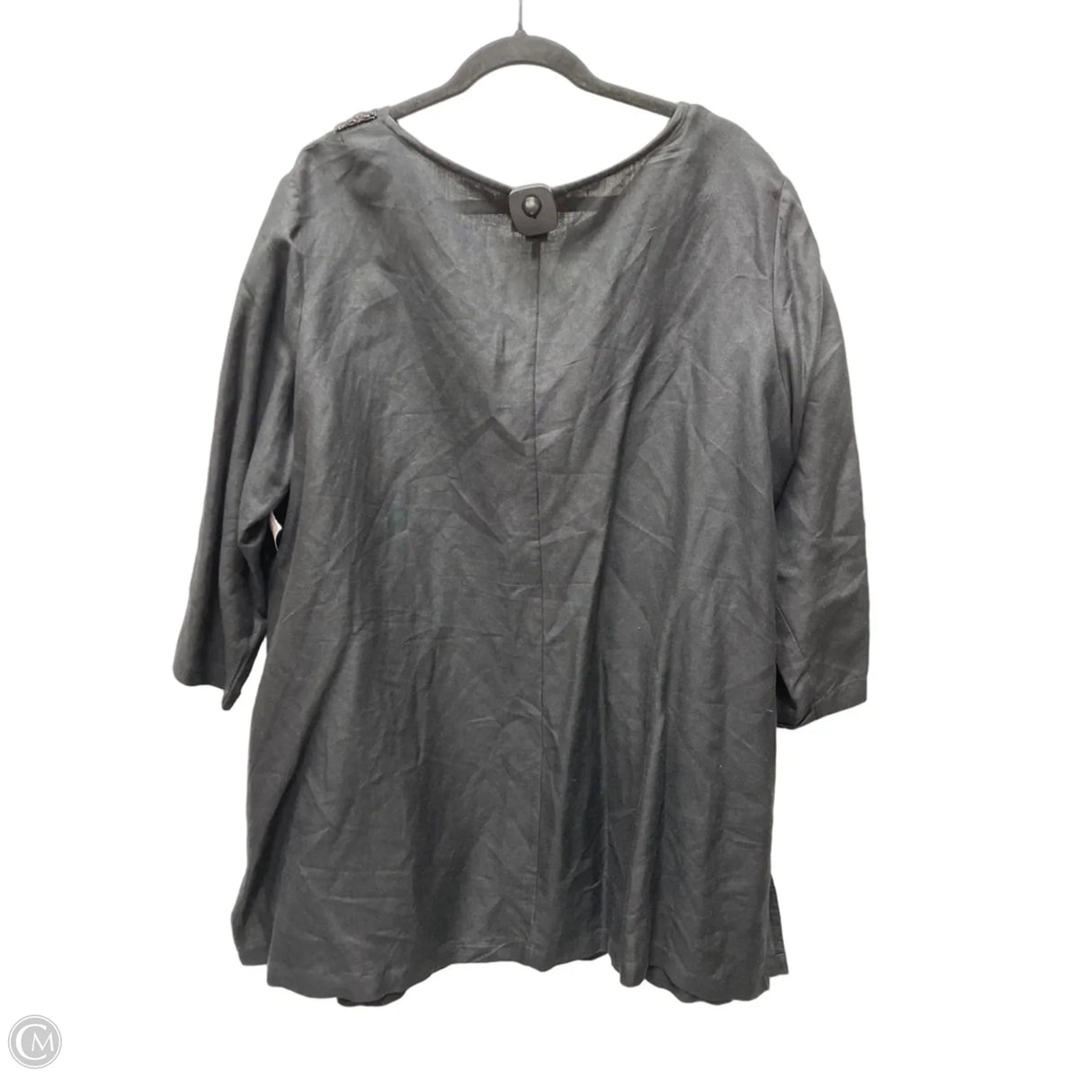 Tunic Long Sleeve By Clothes Mentor In Black, Size: 2x