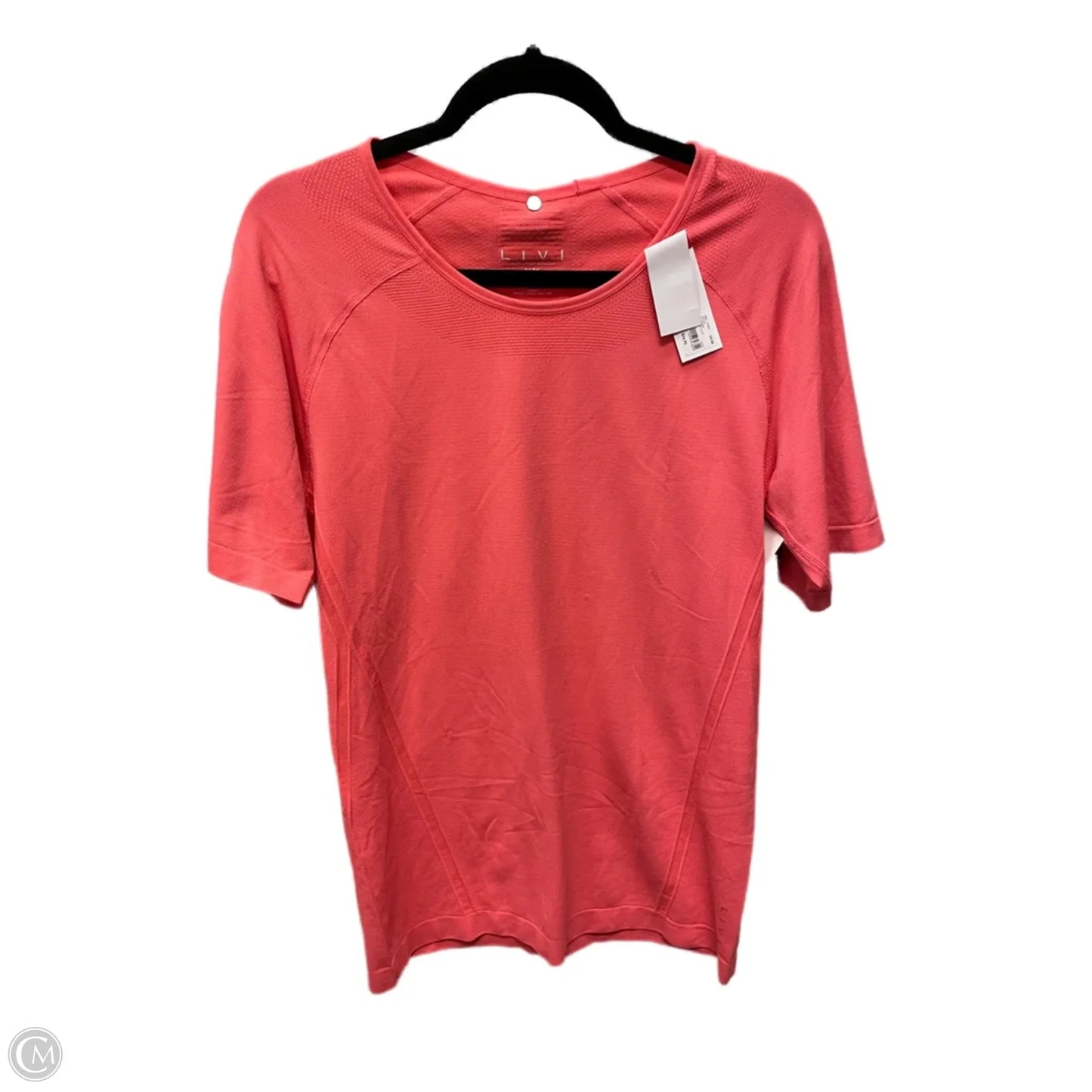 Athletic Top Short Sleeve By Livi Active In Coral, Size: L