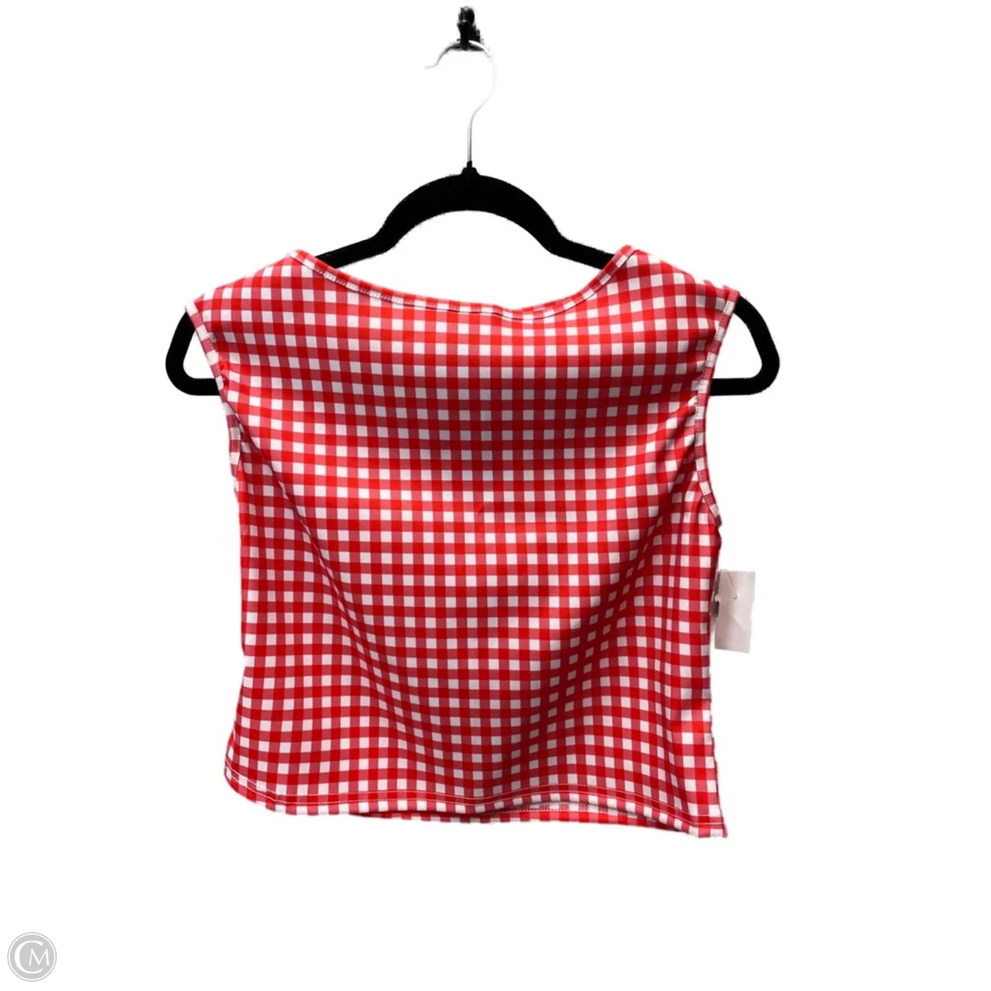 Top Sleeveless By Pretty Little Thing In Checkered Pattern, Size: M