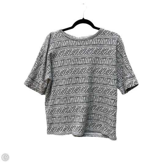 Top Short Sleeve By Chicos In Black & Blue, Size: M