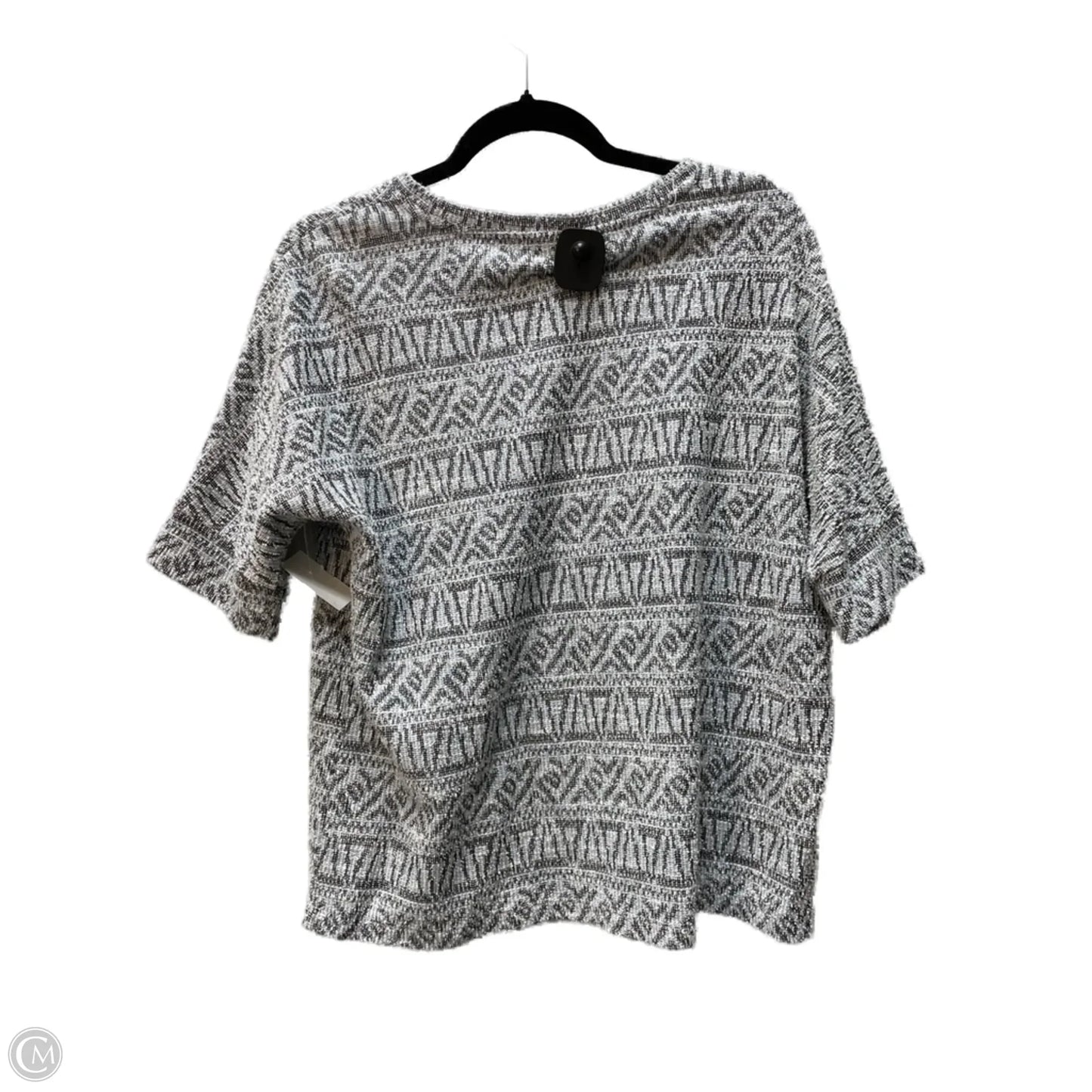 Top Short Sleeve By Chicos In Black & Blue, Size: M