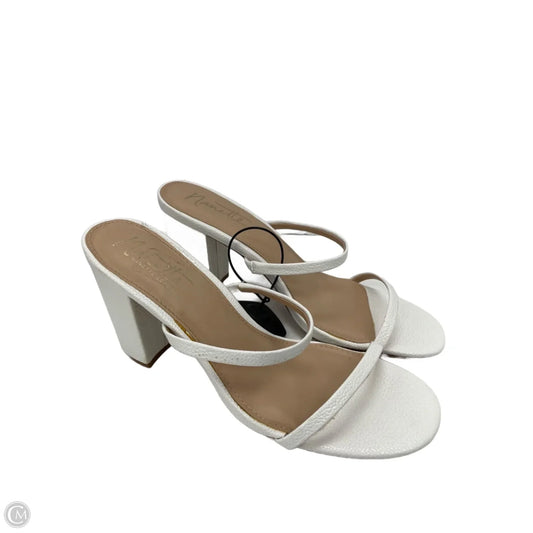 Sandals Heels Block By Nanette By Nanette Lepore In White, Size: 11