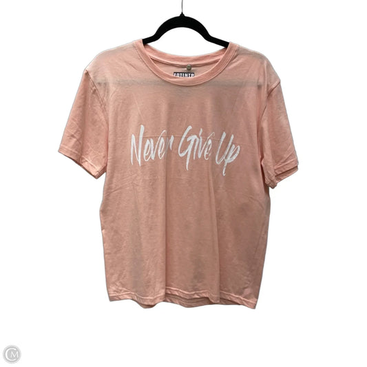 Top Short Sleeve By Clothes Mentor In Peach, Size: M