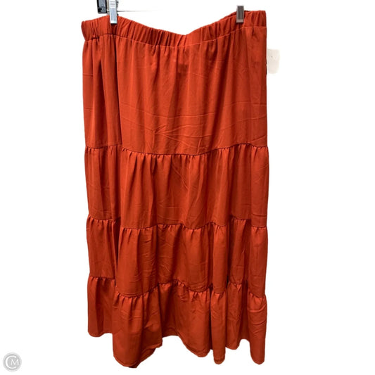 Skirt Maxi By Shein In Orange, Size: 22