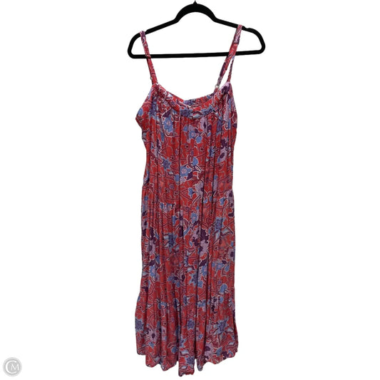 Dress Casual Midi By Knox Rose In Floral Print, Size: 1x