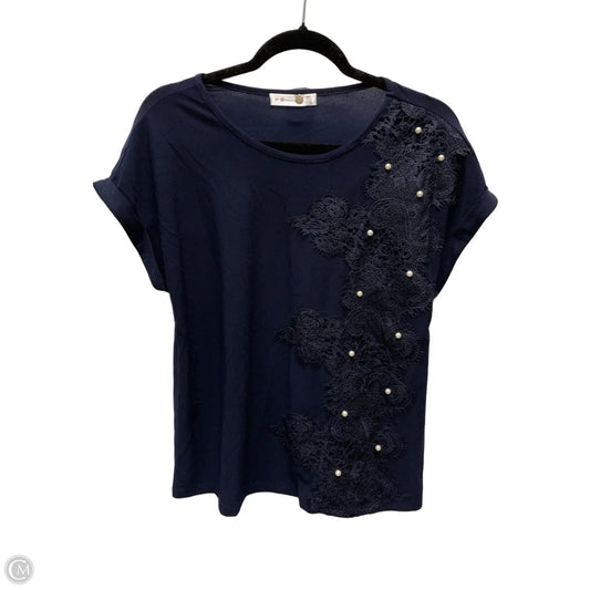 Top Short Sleeve By 89th And Madison In Navy, Size: M