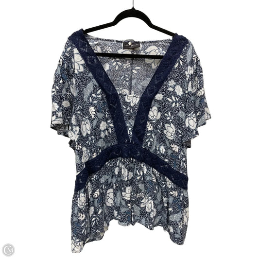 Top Short Sleeve By Lane Bryant In Floral Print, Size: 4x
