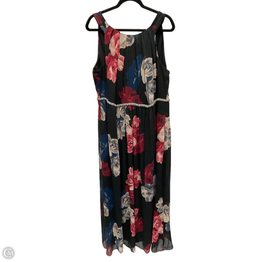 Dress Party Long By Clothes Mentor In Floral Print, Size: 2x
